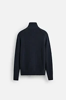 COTTON-WOOL BUTTON SWEATER