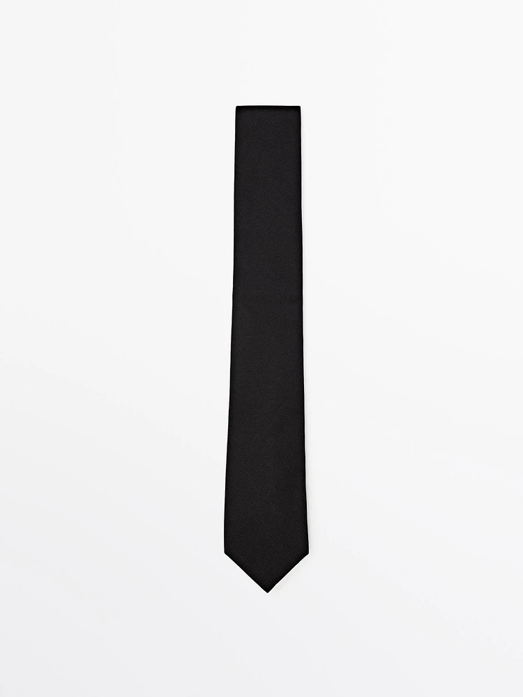 Cotton and silk blend twill tie