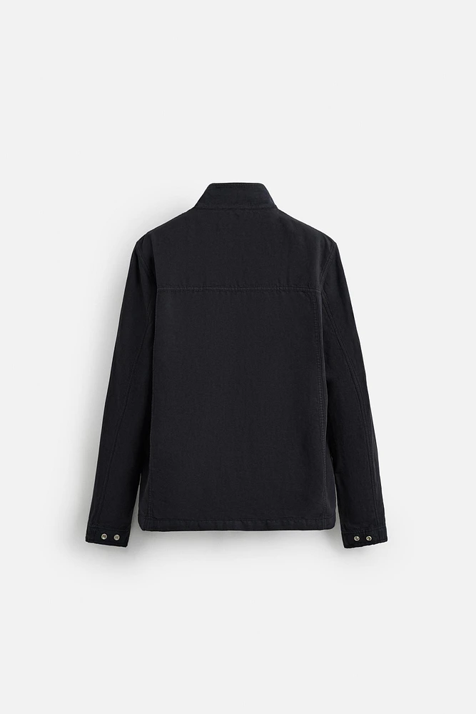 VESTE COTON - LIN POCHES