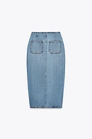 Z1975 DENIM CROSSOVER MIDI SKIRT