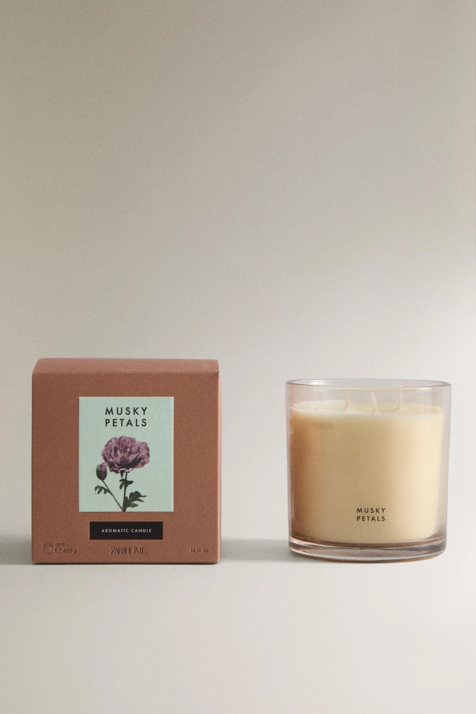 (400 G) BOUGIE PARFUMÉE MUSKY PETALS