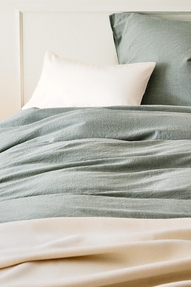 HOUSSE DE COUETTE ENFANT CARREAUX VICHY