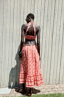 JUPE MIDI BRODERIES PERFORÉES