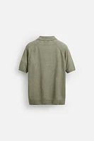 100% LINEN KNIT POLO SHIRT