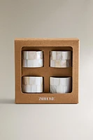 MOTHER-OF-PEARL NAPKIN RINGS (PACK OF 4)