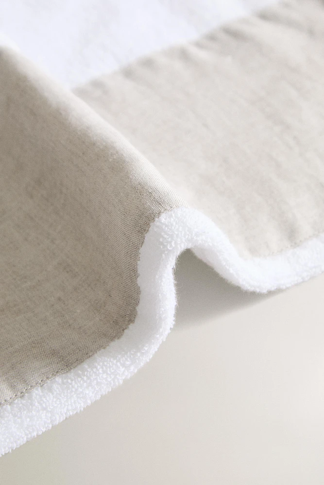 SERVIETTE DE BAIN COTON LIN