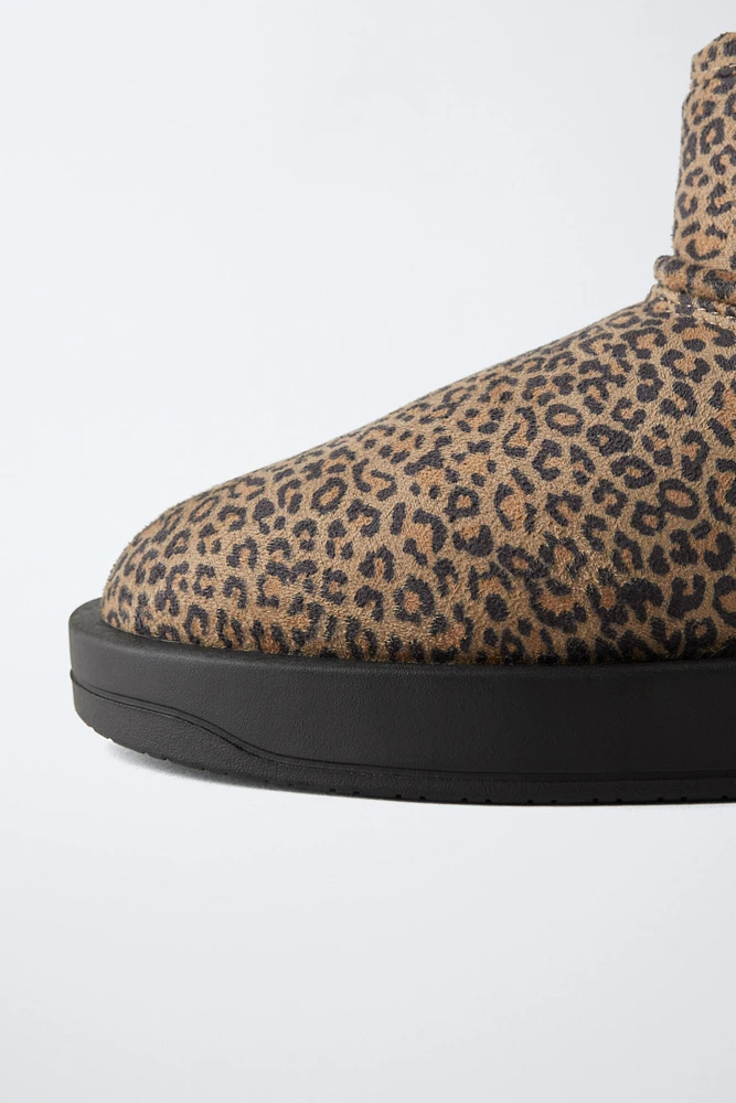 ANIMAL PRINT LOW ANKLE BOOT