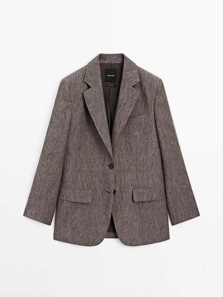 Blazer chiné 100 % lin