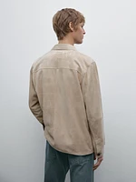 Surchemise en cuir et daim