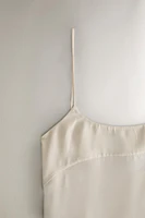 BEIGE SILK TOP