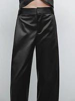 Straight-leg trousers with shiny detail - Studio