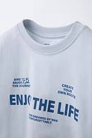 PRINTED SLOGAN T-SHIRT