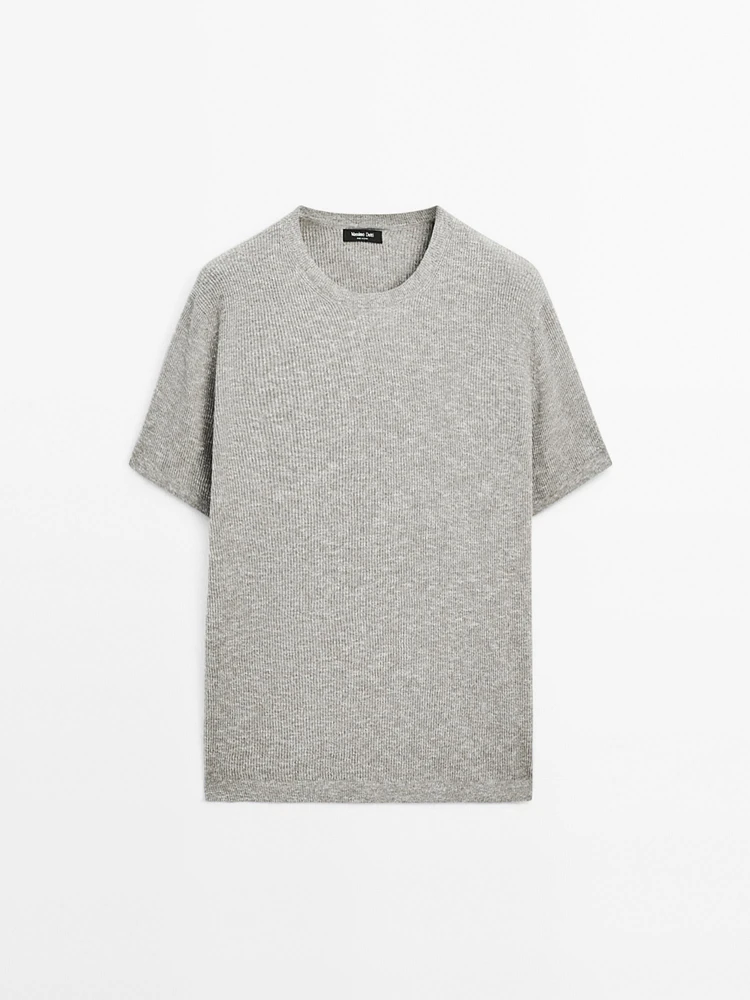 T-shirt manches courtes maille moulinée