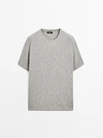 T-shirt manches courtes maille moulinée