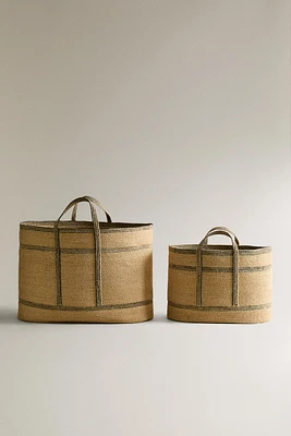 SEAGRASS BASKET WITH HANDLES