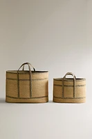 SEAGRASS BASKET WITH HANDLES