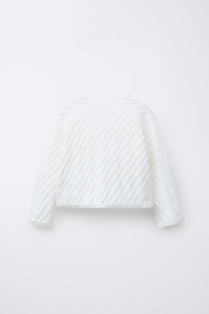 GILET EN MAILLE TEXTURÉE