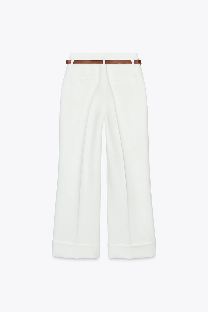 BELTED CUFFED PANTS
