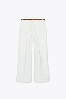 BELTED CUFFED PANTS