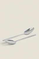 SET OF STEEL SALAD FLATWARE (SET OF 2)