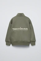 SWEATSHIRT WITH RAISED PRINT