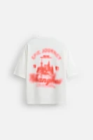 BLURRED PRINT T-SHIRT