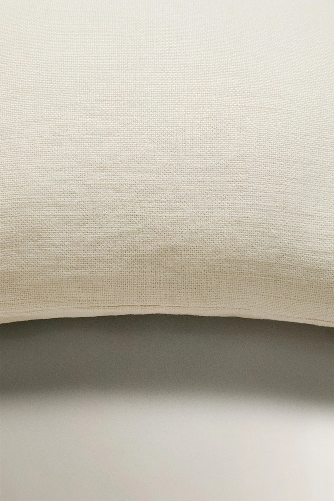 PLAIN LINEN THROW PILLOW COVER