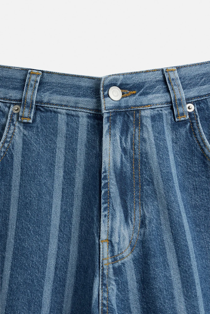 STRIPED RELAXED FIT JEANS