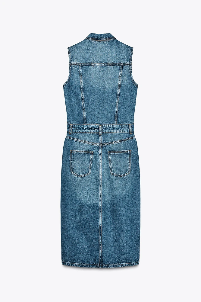 Z1975 SLEEVELESS DENIM MIDI DRESS