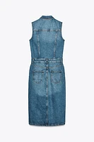 Z1975 SLEEVELESS DENIM MIDI DRESS