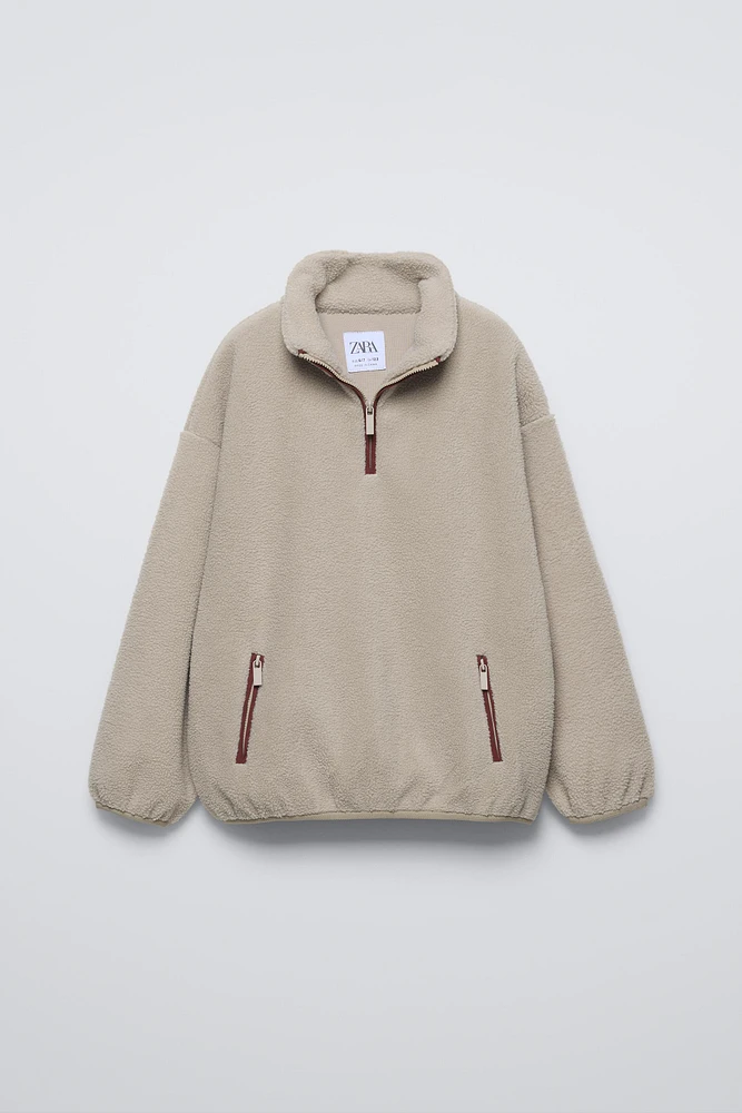 FLEECE-LINED SWEATSHIRT