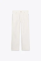 ZW COLLECTION STRAIGHT HIGH-WAIST CROPPED JEANS