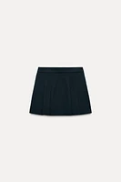 PLEATED SPLIT SKIRT