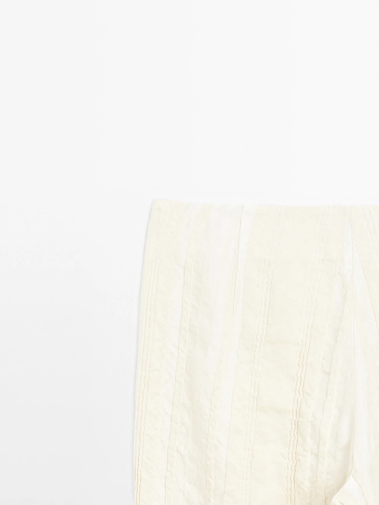 Pantalon flare en lin mélangé - Limited Edition