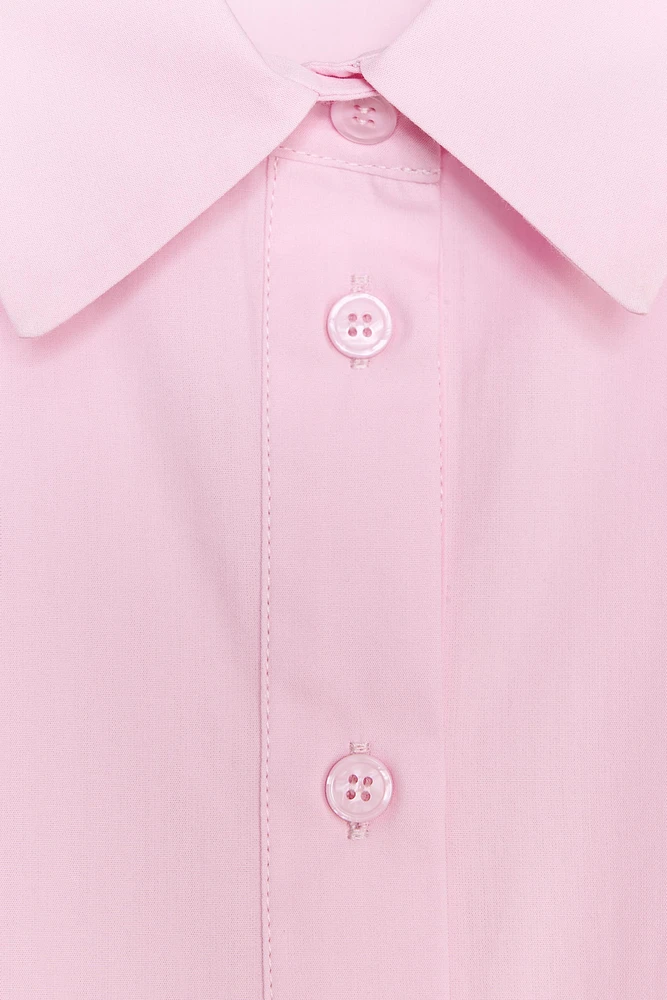 POPLIN SHIRT WITH TIES