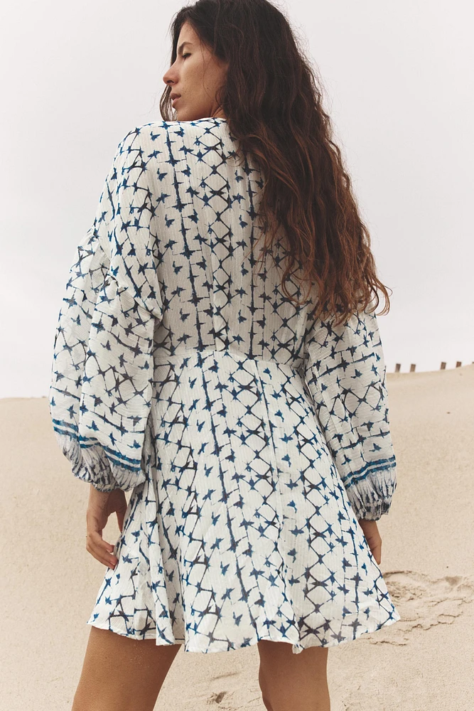 ROBE IMPRIMÉE FIL MÉTALLISÉ