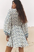 ROBE IMPRIMÉE FIL MÉTALLISÉ