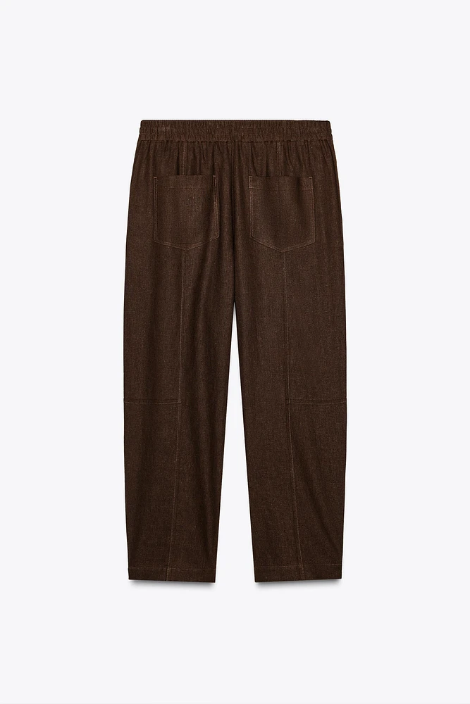 PANTALON BOUFFANT AVEC LIN