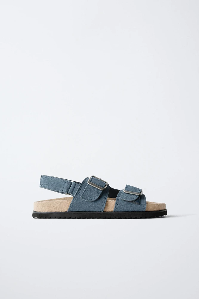 LEATHER BUCKLE SANDALS