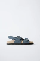LEATHER BUCKLE SANDALS