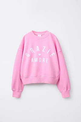 TEXT PRINT SWEATSHIRT