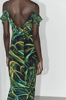 PRINTED TULLE DRESS