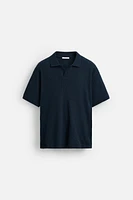 RIB TEXTURED POLO SHIRT