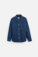 RELAXED FIT DENIM OVERSHIRT