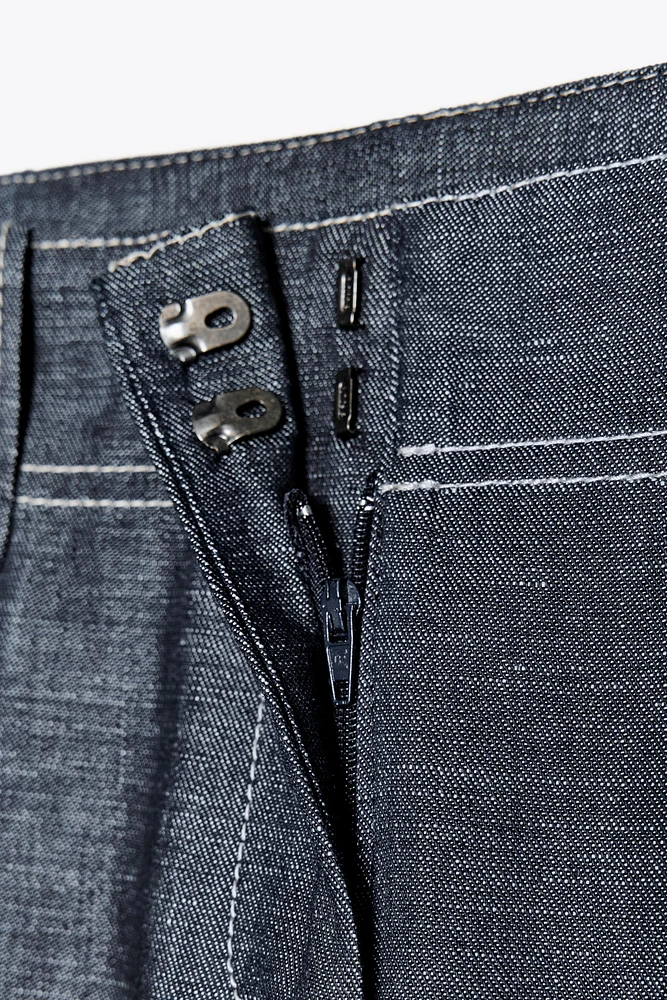 CONTRAST STITCHING PANTS