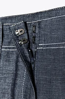 CONTRAST STITCHING PANTS