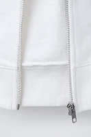 SWEAT COURT À CAPUCHE ZIP VARSITY