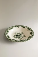 ASSIETTE CREUSE FAÏENCE FLORALE