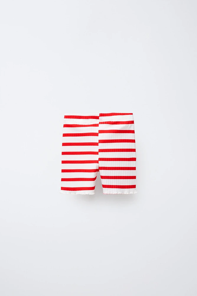 MINNIE MOUSE © DISNEY STRIPED BIKE SHORTS