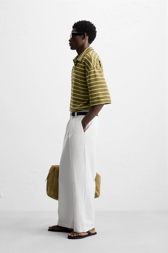 STRIPED RELAXED FIT POLO SHIRT